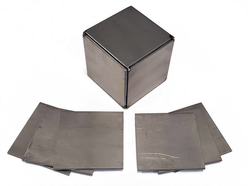 6 carbon steel square practice welding coupons TIG welding cube