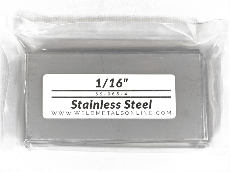 Stainless Steel TIG Welding Starter Kit – (20) 1/16” 304 Stainless Steel Coupons, (20) 1/8” 304 Stainless Steel Coupons - 1 Universal Tungsten – 3 Diameters of ER308L Stainless Steel Filler