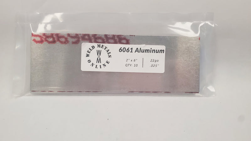 6061 Aluminum 2x6 Coupons