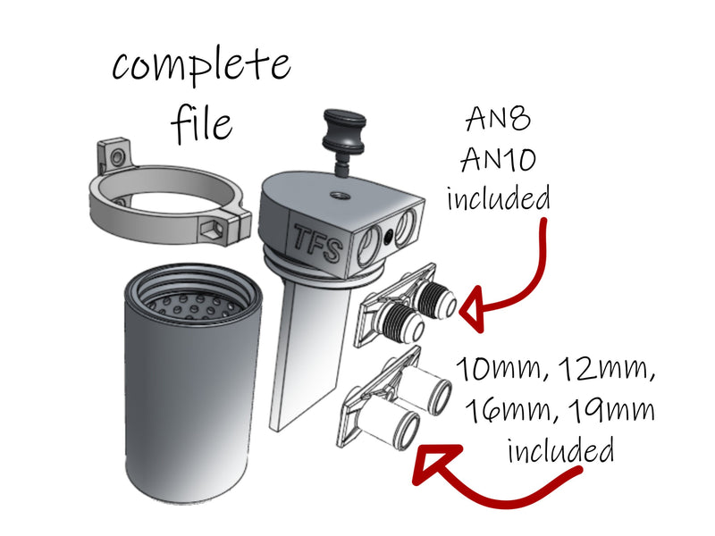 3D Printed Recirculated Oil Catch Can Complete STL File