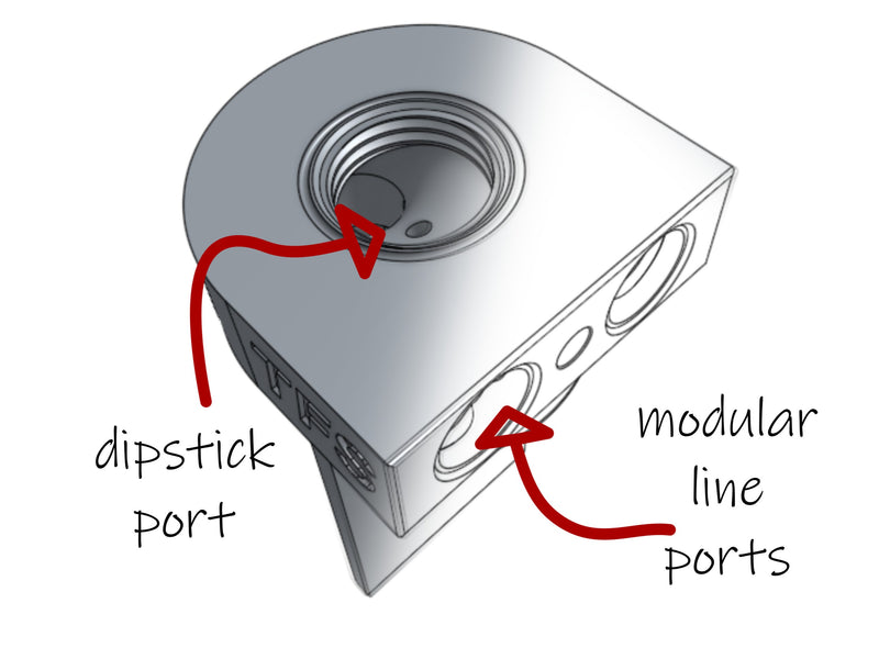 3D Printed Vented Oil Catch Can Complete STL File