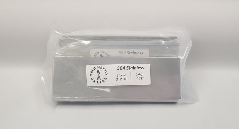 304 2B Stainless Steel 2x6 Coupons