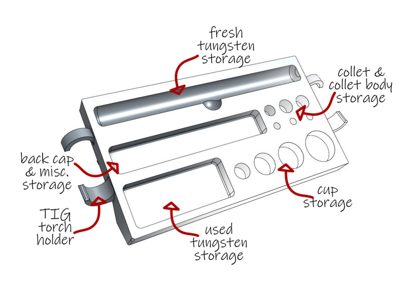 TIG Consumables Organizer Tray 3D Print File