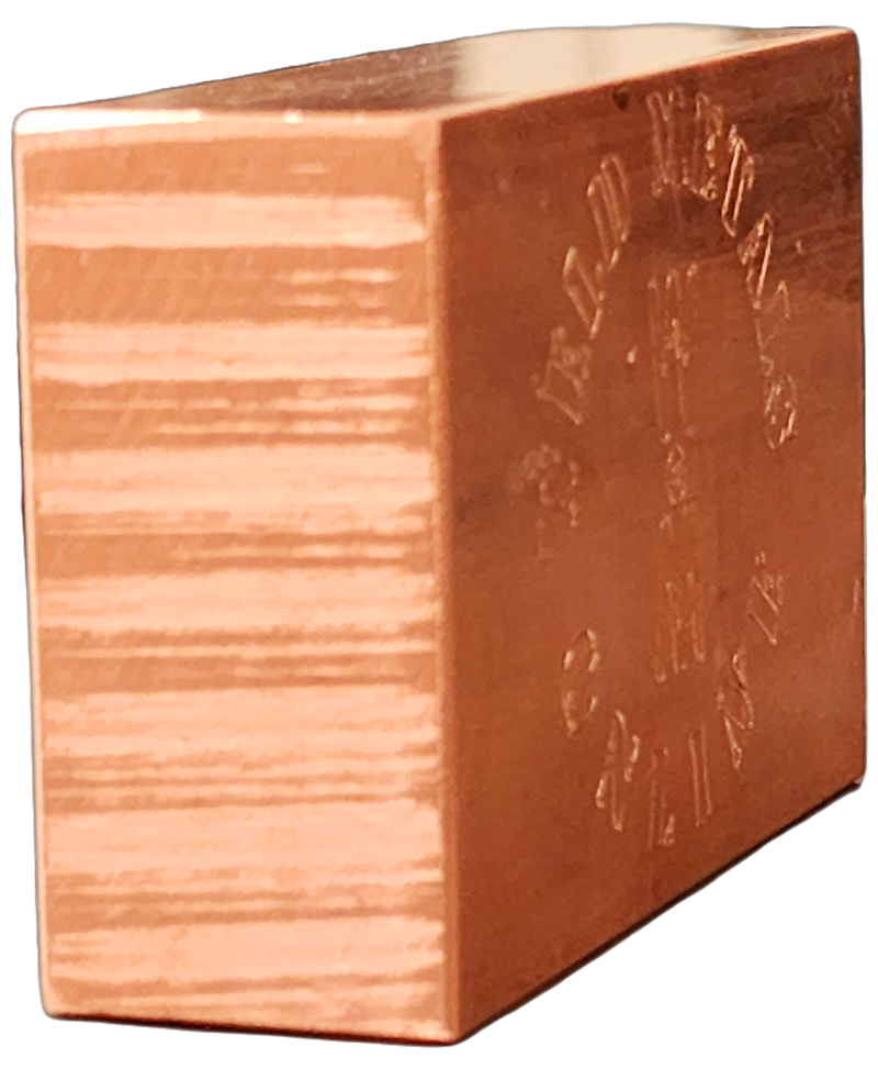Solid Copper 1-2-3 Block