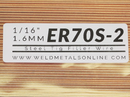 Steel TIG filler wire .035 inches 0.9 millimeters .045 inches 1.1 millimeters 1/16 inches 1.6 millimeters